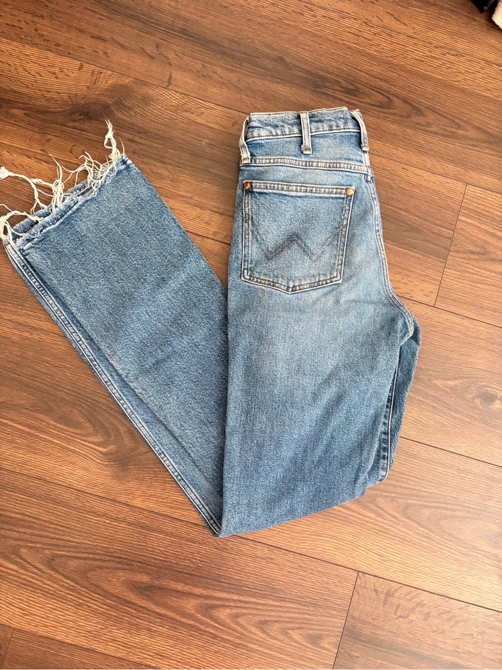 Wrangler Light Blue Straight Leg High-Rise Jeans